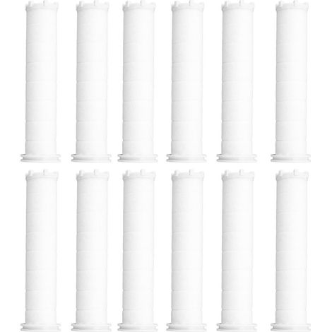 Lot 12 éléments filtrants – PP coton blanc – pommeau douche – bain – détachable