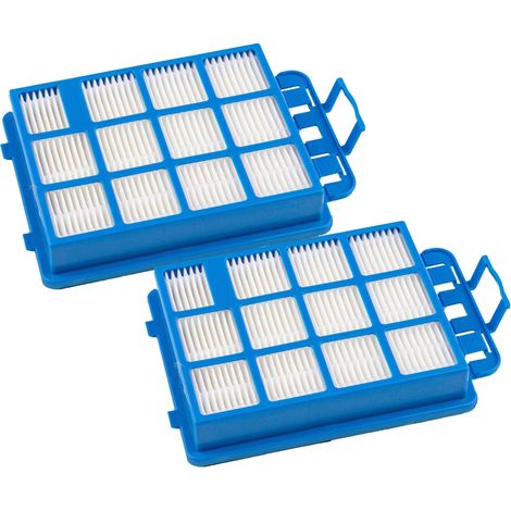 vhbw 2x Filtro compatible con Nilfisk Meteor aspiradora - filtro Hepa azul (1/4)