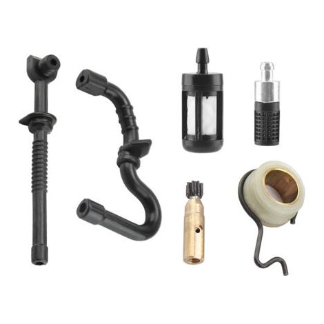 Pompe à huile pour tronçonneuse Stihl MS180 MS170 018 017 – Kit de filtration avec tuyau et filtre à carburant – Métallique (1/5)