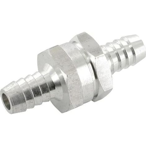 Válvula antirretorno de 10 mm de diámetro para combustible, gasolina, aceite y agua - Longitud: 51 mm (1/4)