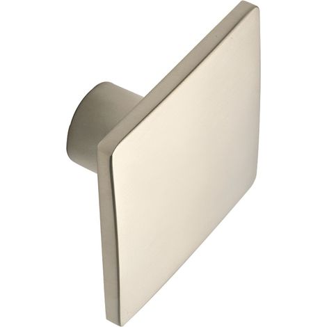 Estamp Möbelknopf Lugus 50x25mm - Knauf für Schrank quadratisch - Möbelknauf, Zinkdruckguss Edelstahl Effekt (1/3)