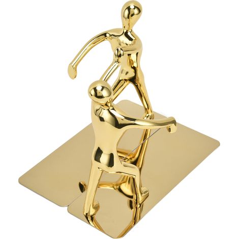 Buchstützen aus Edelstahl, Kung-Fu-Figur, rutschfest, für die Dekoration von Zuhause und Büro (1/5)