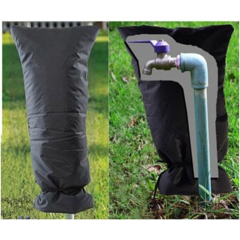 Couvercle de robinet antigel, couvercle de robinet d'eau plus épais contre le gel, la pluie et la neige, couvercle de robinet extérieur pour jardin ou cour, noir (205 x 133 cm) (1/5)