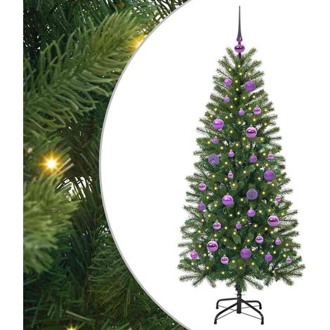 Sapin de Noël，Arbre de Noël artificiel avec 150 LED Vert 150 cm PE et PVC CFW55950 (1/5)