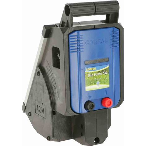 CORRAL SUN POWER S8 électrificateur solaire pour chevaux chiens et bétail avec batterie 12V incluse