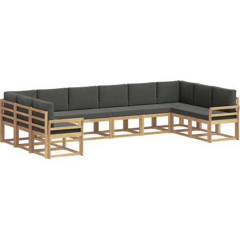 Outdoor Sofa Set with Cushion 10 pcs White and Anthracite vidaXL (1/5)