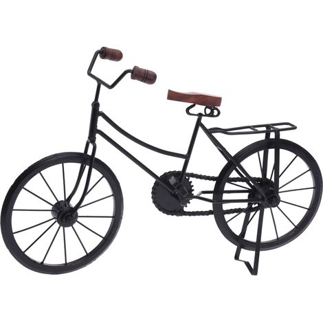 Bicicletta decorativa in metallo decorazione ambienti 47 x 27 cm -Cesto (1/4)