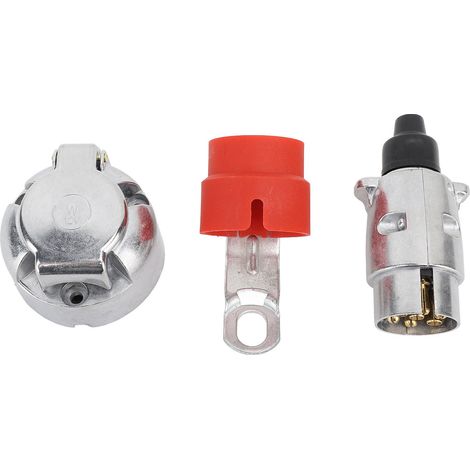 Jeu de prises de remorque en alliage d'aluminium, adaptateur léger et robuste, DC12V, 7 broches, pour voitures, camping-cars, camions.
