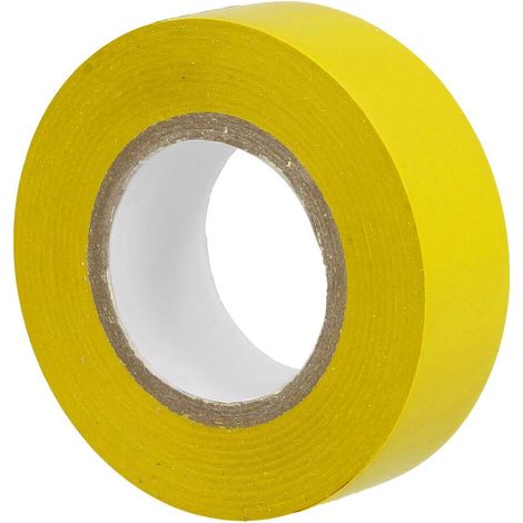 Ruban isolant PVC jaune 0,15 x 15 mm rouleau de 10 m