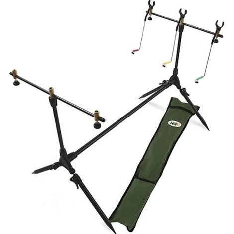 Support de rangement pour cannes à pêche, capacité 3 cannes, avec sac de transport de luxe, fixation pour cannes de pêche, kit complet pour pêcheur (1/3)
