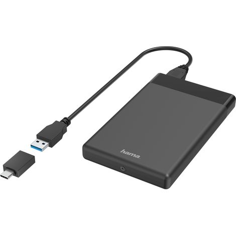 Hama 00200760 caja para disco duro externo Carcasa de disco duro/SSD Negro 2.5