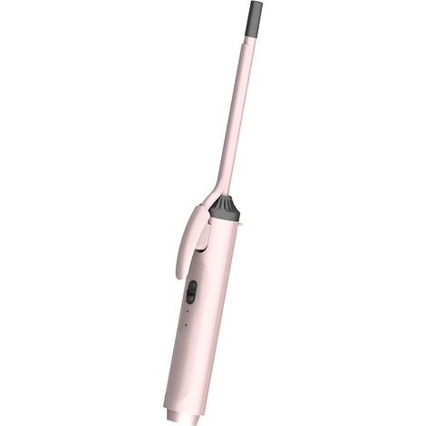 Baguette à friser céramique tourmaline 9mm, lisseur boucleur fin, chauffe rapide, fer à friser rose, 2 niveaux de température, coiffure durable. (1/5)