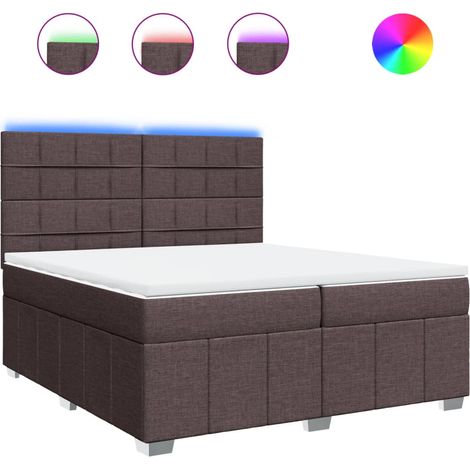 Maison Exclusive - Boxspringbett mit Matratze Dunkelbraun 200x200 (1/5)