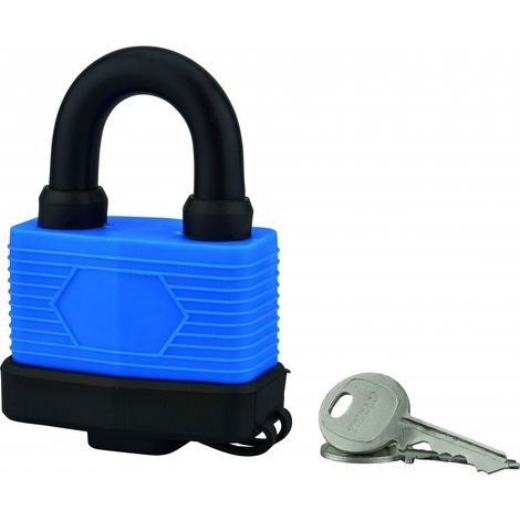 Lucchetto in acciaio 65 mm rivestito in PVC colorato, 2 chiavi – THIRARD