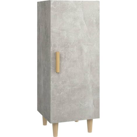 Buffet Commode Armoire Luxueux, pour Salon Chambre Entrée Cuisine, Gris béton 34,5x34x90 cm Bois d'ingénierie OIB1985E (1/5)