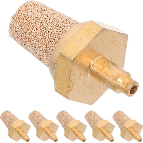 Filtre pour Machine à Fumée 6 Pièces Buse en Cuivre M5 Silencieux à Bulles en Laiton de Bruit Accessoires pour Générateur de Brouillard Scène (1/5)