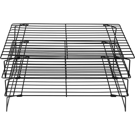 Étagère pliante à 3 niveaux pour refroidir, cuire, ranger moules à gâteaux et ustensiles de cuisine. (1/5)