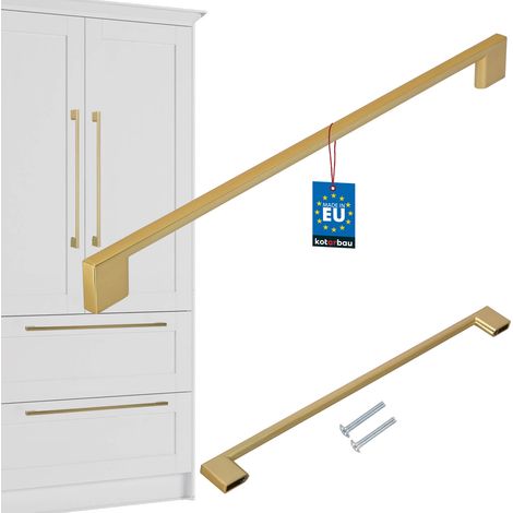 Tirador para muebles de cocina KOTARBAU® Clásico Moderno Oblongo Largo Oro Mate 358 MM Espacio entre 320 MM