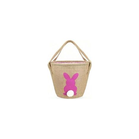 Panier de jeu de chasse aux œufs de Pâques pour enfants, sac de décoration de panier de Pâques en jute, fournitures de fête de jeu de Pâques pour enfants garçons et filles - Vert (1/4)