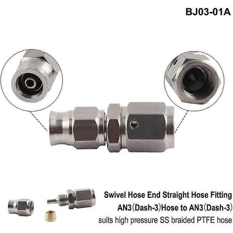 AN3 Motorrad-Hydraulikbremsleitung Banjo-Anschluss M10x1 Edelstahl 10 mm --BJ03A (1/5)