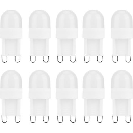 Lot de 10 ampoules LED Zoternen 1,5 W G9 à petit culot, 2 broches, pour éclairage intérieur de lustre, 230 V (1/5)