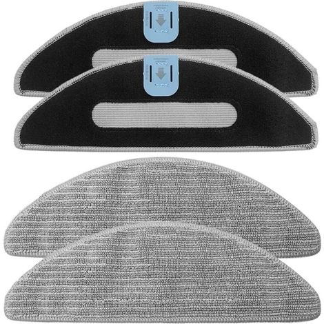 4 pièces Chiffon Rechange pour iRobot Combo i8 / i8+ / i5 / i5+ / j5 / j5+ aspirateur Robot Accessoires, tampons de vadrouille en Microfibre lavables et réutilisables (1/5)