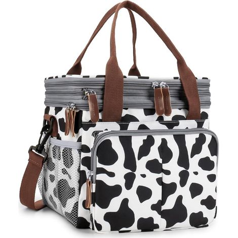 Lunch bag for women and men, expandable double-layer lunch box, large lunch bags, leakproof, insulated, reusable, lunch cooler bag (1/5)