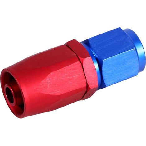 AN6 Racing – adaptateur de raccord mâle pivotant pour tuyau d'huile/carburant, couleur bleu rouge, 0 degré (1/4)