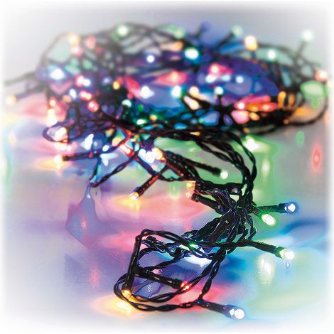 Ghirlanda multifunzione a batteria 48 led cavo verde luce multicolore 4m (1/2)