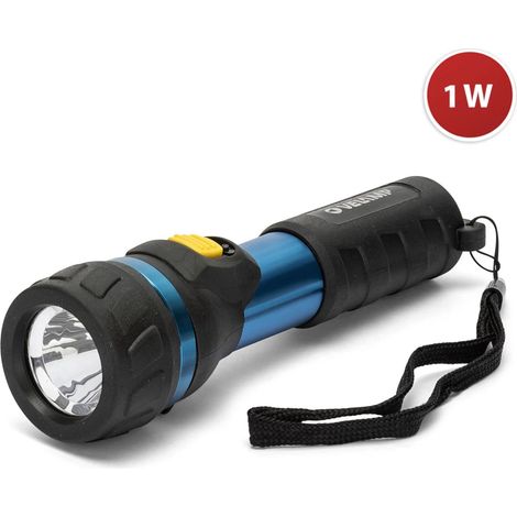 torcia led in alluminio e gomma, 70 lumen, 1w 2aa (1/6)