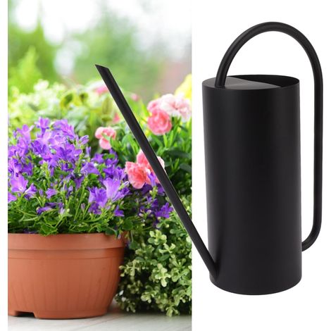 Arrosoir pour Plantes en Acier Inoxydable Grande capacité 1500 ML Fournitures de Jardinage à Long Bec pour Une Utilisation en Intérieur et en Extérieur (Noir) (1/5)
