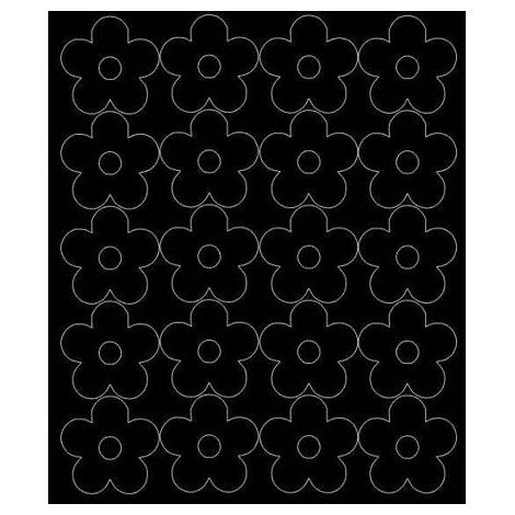 Stickers muraux fleurs, 20 pièces, noir mat