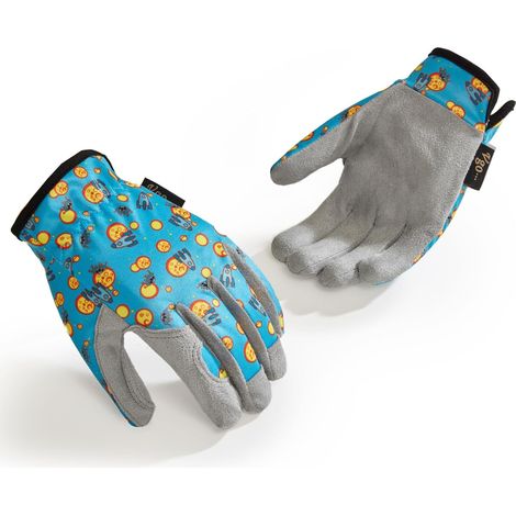 Gardening Gloves for 4-5 Years Old Kids Work Gloves Soft Safety Gloves for Outdoor Play (KID-S, Blue, MF7362,1pair) (1/5)