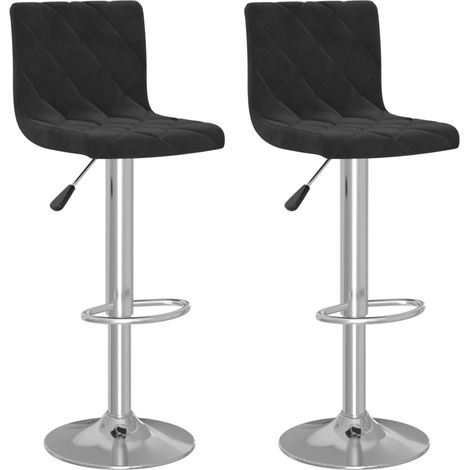 Maison Exclusive - Barhocker 2 Stk. Schwarz Samt