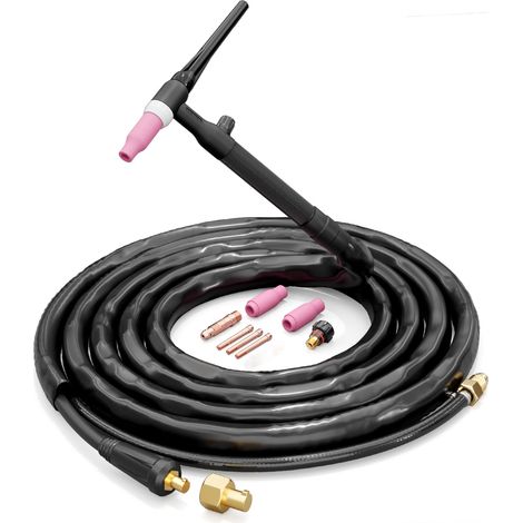 WP-17V Argon Torche TIG Ensemble De Flexibles 10-50mm² Raccord 3.0M Etui Cuir Ensemble De Flexibles avec Accessoires Compatible avec Les Postes à Souder ARC140 MIG135 (1/5)