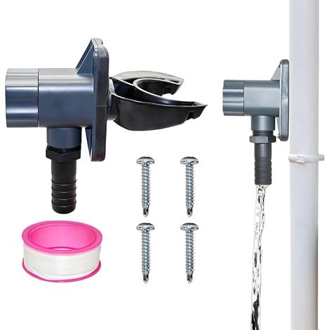 Collecteur d'eau de pluie pour tuyau de descente de 70 à 110 mm - Raccord pour toits jusqu'à 80 m² (1/5)