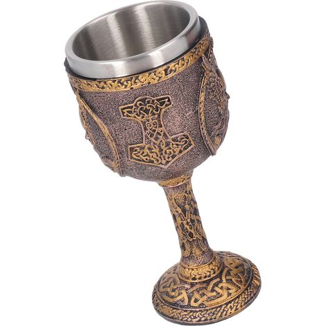 Verre à vin nordique, intérieur en acier inoxydable et coque en résine, style rétro, idéal pour la maison, la cuisine, le bar ou les fêtes. Parfait pour la maison, la cuisine ou les soirées. (1/5)