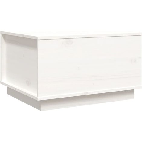 Maison Exclusive - Couchtisch Weiß 60x50x35 cm Massivholz Kiefer