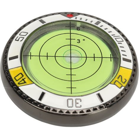 Putting Aid Golf Green Reader Double Face Ball Marker Niveau à Bulle Précis Portable Accessoire de Golf Extérieur Jaune Blanc (1/5)