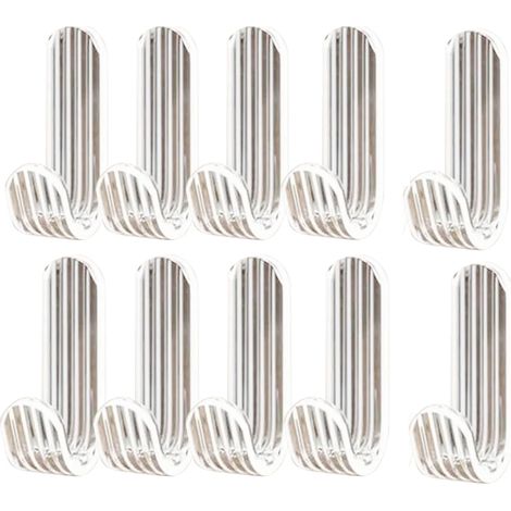 10 robuste, bohrfreie, wasserdichte Wandhaken, geeignet zur Aufbewahrung von Hüten und Handtüchern.