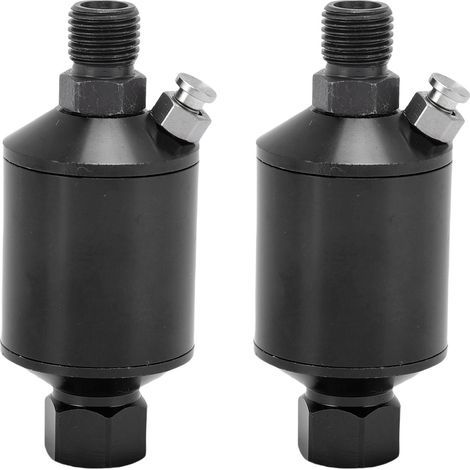 Filtre pour pistolet à peinture à Air, 2 pièces, entrée et sortie NPT 1/4 pouces, séparateur d'eau de compresseur en alliage d'aluminium noir (1/5)
