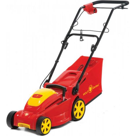 Wolf-Garten – Tondeuse électrique filaire 34 cm – Puissance 1400 W – Pour pelouses jusqu'à 250 m² – Réglage central de la hauteur de coupe 25-75 mm (1/5)