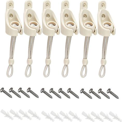 6pcs-corde Billes Ressort Pour L'extrieur Corde De Fixation De Store Enrouleur Bouchon De Base Beige Corde Ressort Pour Rideau Corde De Verrou (1/5)