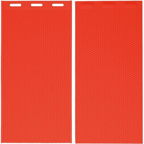 Jeffergarden Moule à cire d'abeille en Silicone, 5.4mm, 2 pièces, presse de base, fournitures pour apiculture, 44x28cm, rouge (1/5)