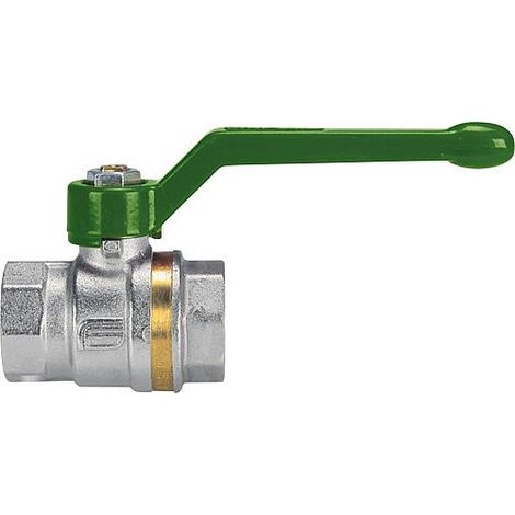 Vanne boisseau sphérique laiton poignée alu verte,certifiée DVGW fem/fem 3/8" (1/3)