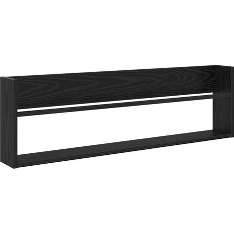 Maison Exclusive - Scaffale per riviste Rovere Nero 100 x 12 x 30 cm