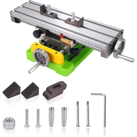 Table de travail multifonction grande taille 6350, table de fraisage à glissière composée, fraiseuse croisée 2 axes, 4 façons pour tous les supports de perceuse, perceuse et fraiseuse (1/5)