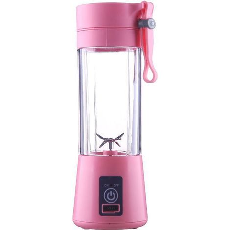 Tragbarer Standmixer 380 ml, USB-aufladbar, 6 Klingen für Smoothies und Babynahrung, Rosa (1/5)