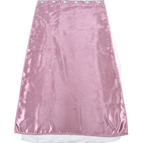 Rideau occultant double et respirant en polyester, coupe droite, pour chambres, salons, salles de classe, rose (1/5)