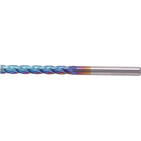 4-schneidiger Schaftfräser aus Wolframstahl mit NanoBlue-Beschichtung, CNC-Fräser, 3,175 x 25 x 50 mm